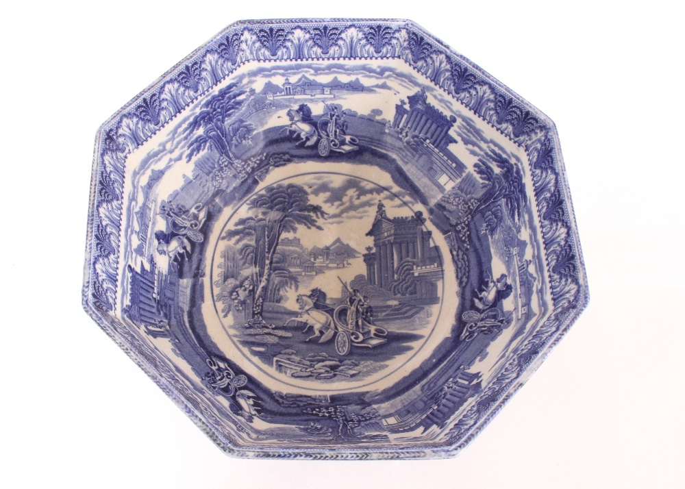 A Jasperware cheese dish and cover; a pair of similar servers and a Cauldonware blue and white - Image 5 of 8