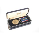 A National Service medal 1939-1960 in original box; a small diameter ladies watch and three small