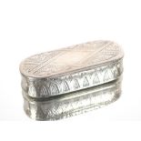 A Victorian silver snuff box, Birmingham 1872