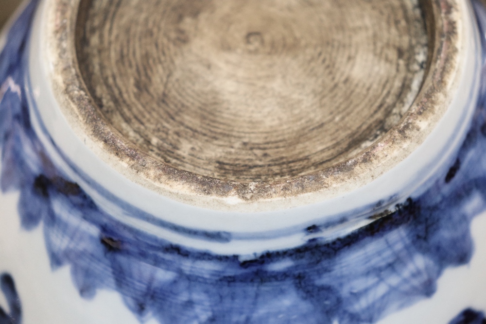 A Chinese blue and white ginger jar and cover, decorated flowers and calligraphy, 21cm high - Image 22 of 24