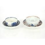 Two 18th Century Worcester tea bowls and a saucer; and a collection of various other English and
