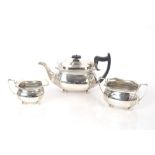 A good quality early 20th Century plated three piece tea set, by W Mansell of London