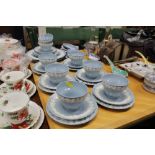 A quantity of Wedgwood embossed Queens ware teawar
