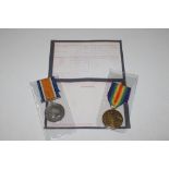 WWI pair of medals to Pvt. W.J. Cook RASC