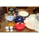 A French casserole dish and other kitchenalia etc.