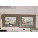 J Boucher SASA, pair of watercolours depicting hig