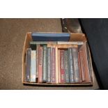 A box of Folio Society books