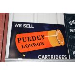 A tin sign advertising "Cartridge"