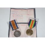 A WWI pair of medals to Pvt. W.H. Harsent Royal Fu