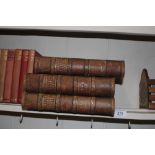 Three volumes of England's Battles by Sea and Land