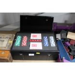 A boxed poker set