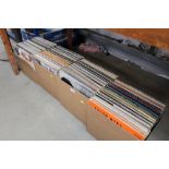 Four boxes of LP records