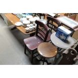 Two bar back chairs