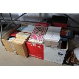 Two boxes containing vintage toys, board games, Si