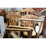 Four spindle back chairs including one carver