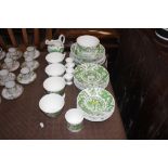 A Victorian Coalport dragon decorated part tea set