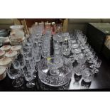 A collection of table glassware to include Wedgwoo