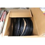 A box of 78rpm records