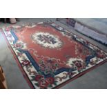 An approx. 10'9" x 7'7" modern patterned rug