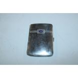 A continental silver cigarette case, stamped 900,