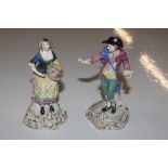 A pair of Spode figures