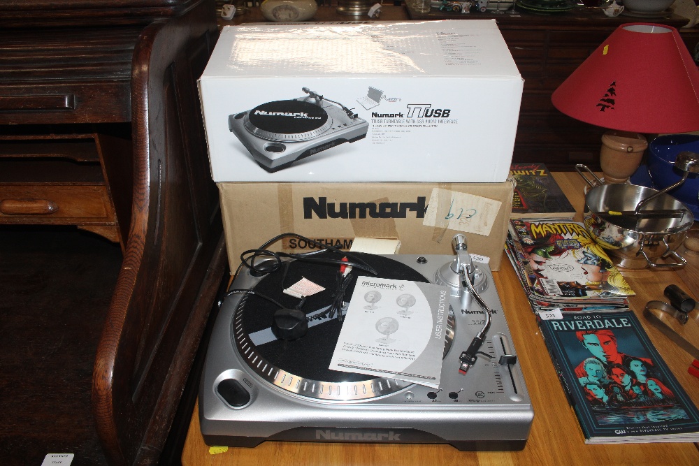 A Numark TT USB turntable with original boxes
