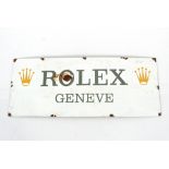 A Rolex style enamel advertising sign
