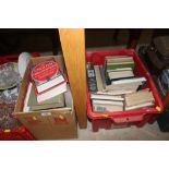 Two boxes of miscellaneous books