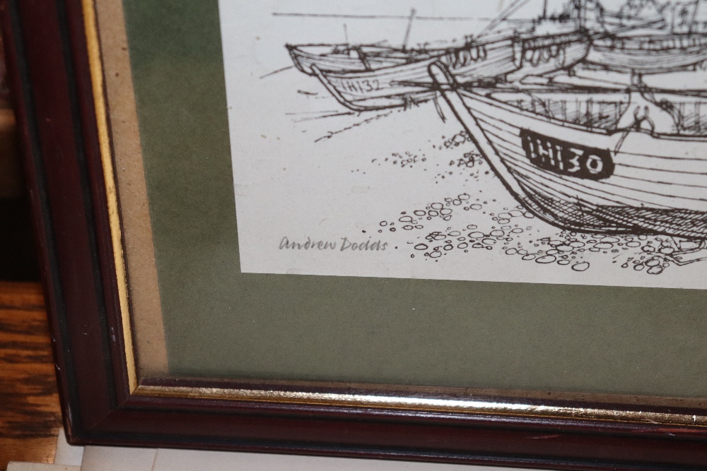 Andrew Dodds pencil signed print "Fishing Boats At - Image 2 of 2