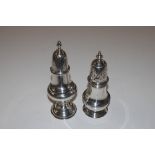 Two silver sugar sifters AF, approx. 385gms