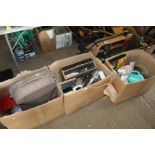 Three boxes of household various items including l