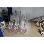 A quantity of various drinking glasses