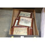 A box of various framed and glazed farming related