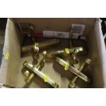 A box containing four pairs of door handles