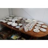 A large quantity of various china to include white