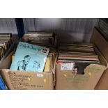 Three boxes of LPs