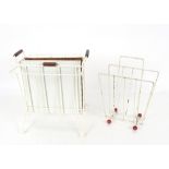 A 1960's wirework magazine rack and a similar maga