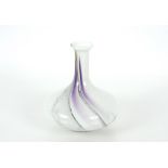 A Don Richardson signed glass bottle vase, circa 1