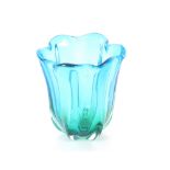 A Sonyn blue and green glass bowl