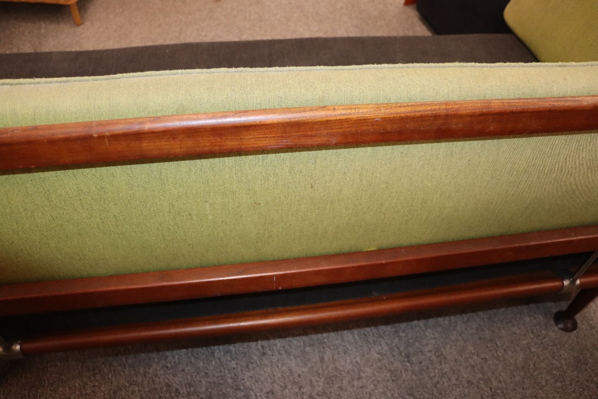 A 1960's / 70's teak framed bed settee - Image 3 of 5