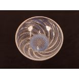 An R. Lalique "Poisson" opalescent glass bowl, signed, 24cm dia.