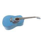 A Lindo acoustic blue guitar