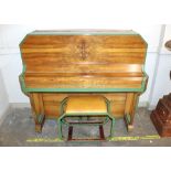 A Kemble of London walnut cased and green painted