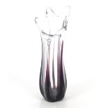 A Koshido amethyst glass tall vase