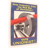 A circa 1920's Conservative Party poster "Free Ind