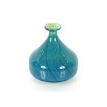 A blue Art Glass bottle shaped vase; and a large h