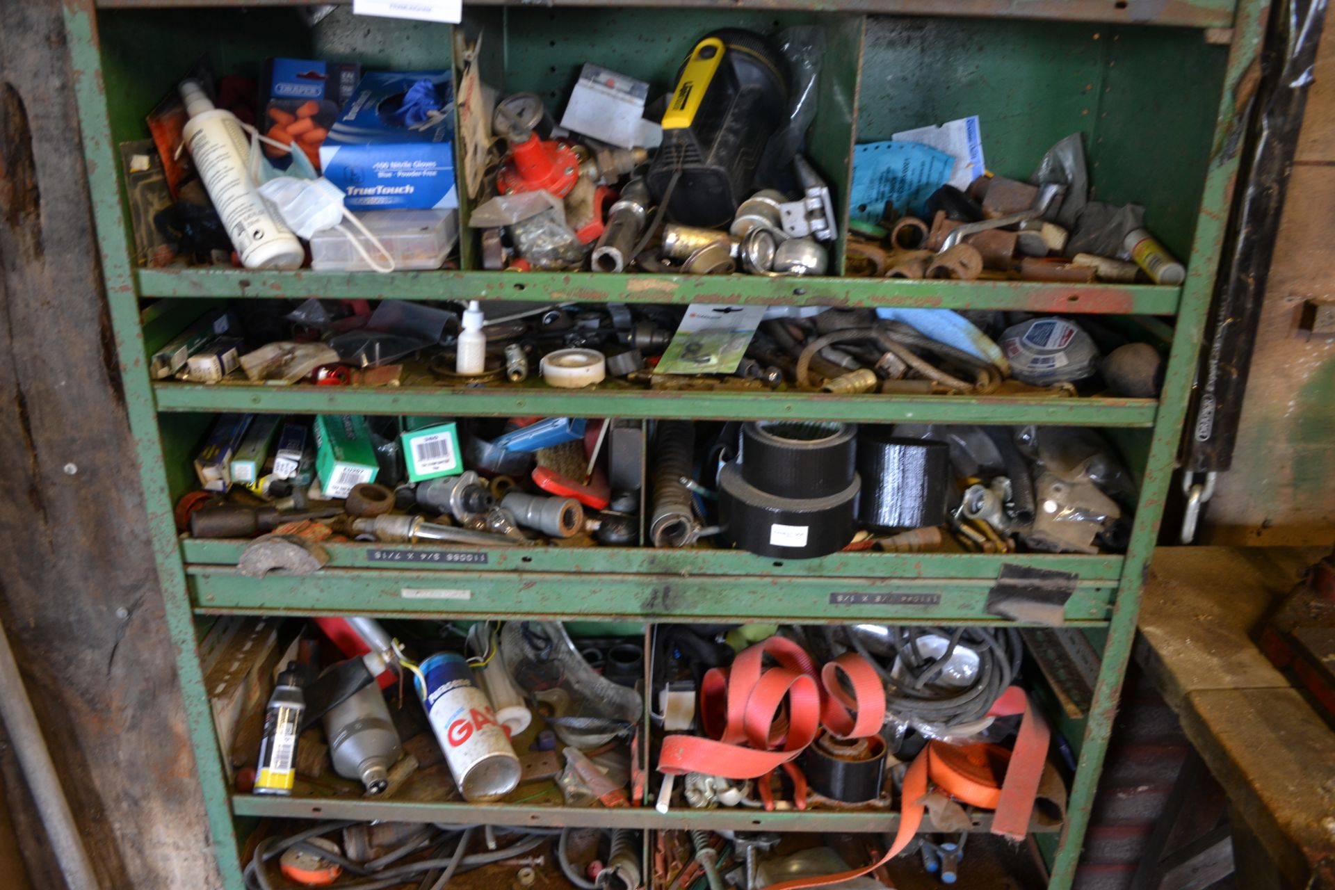 Large workshop rack with various fasteners, consum - Image 2 of 2