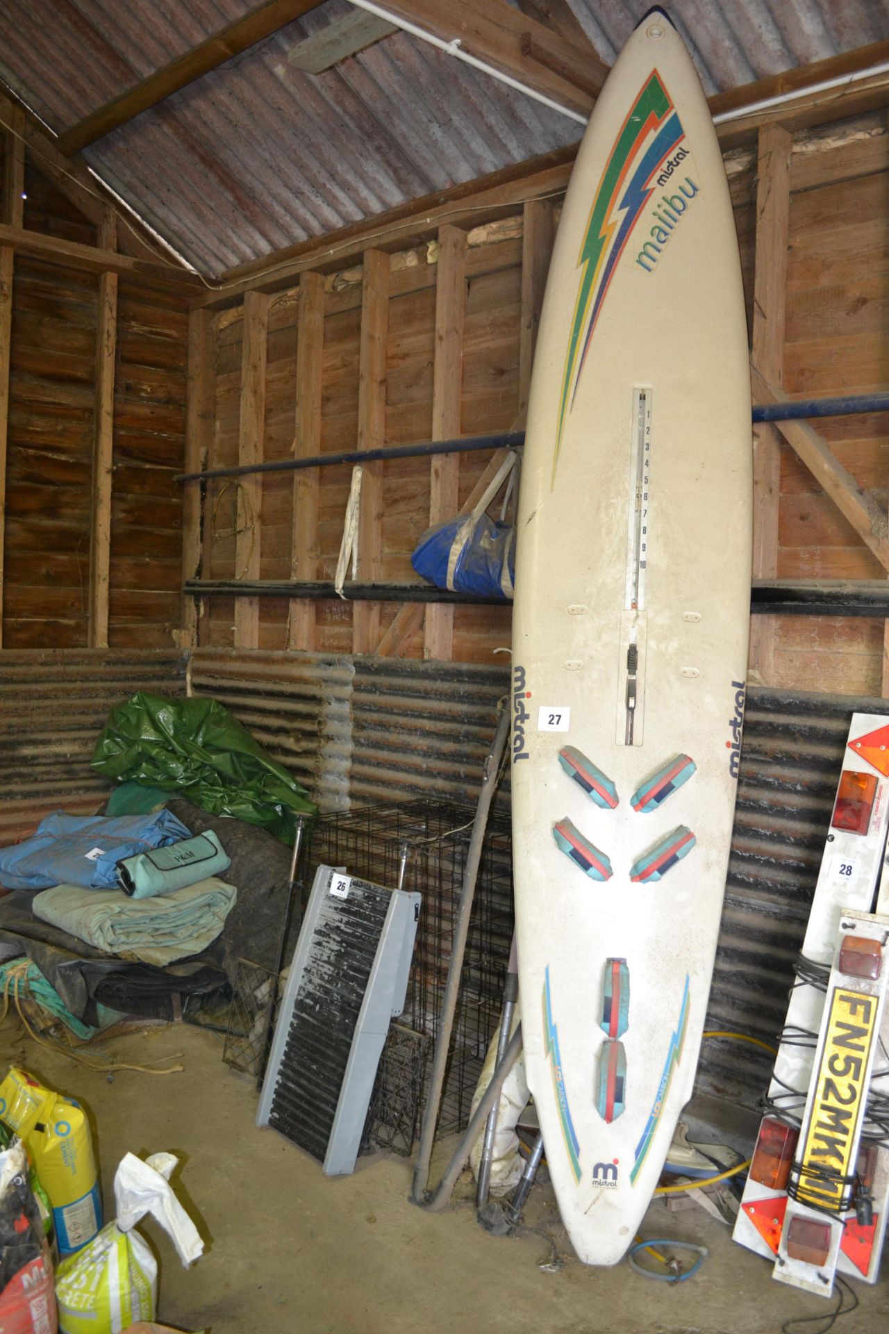 Windsurfing board and various accessories. V - Image 2 of 3