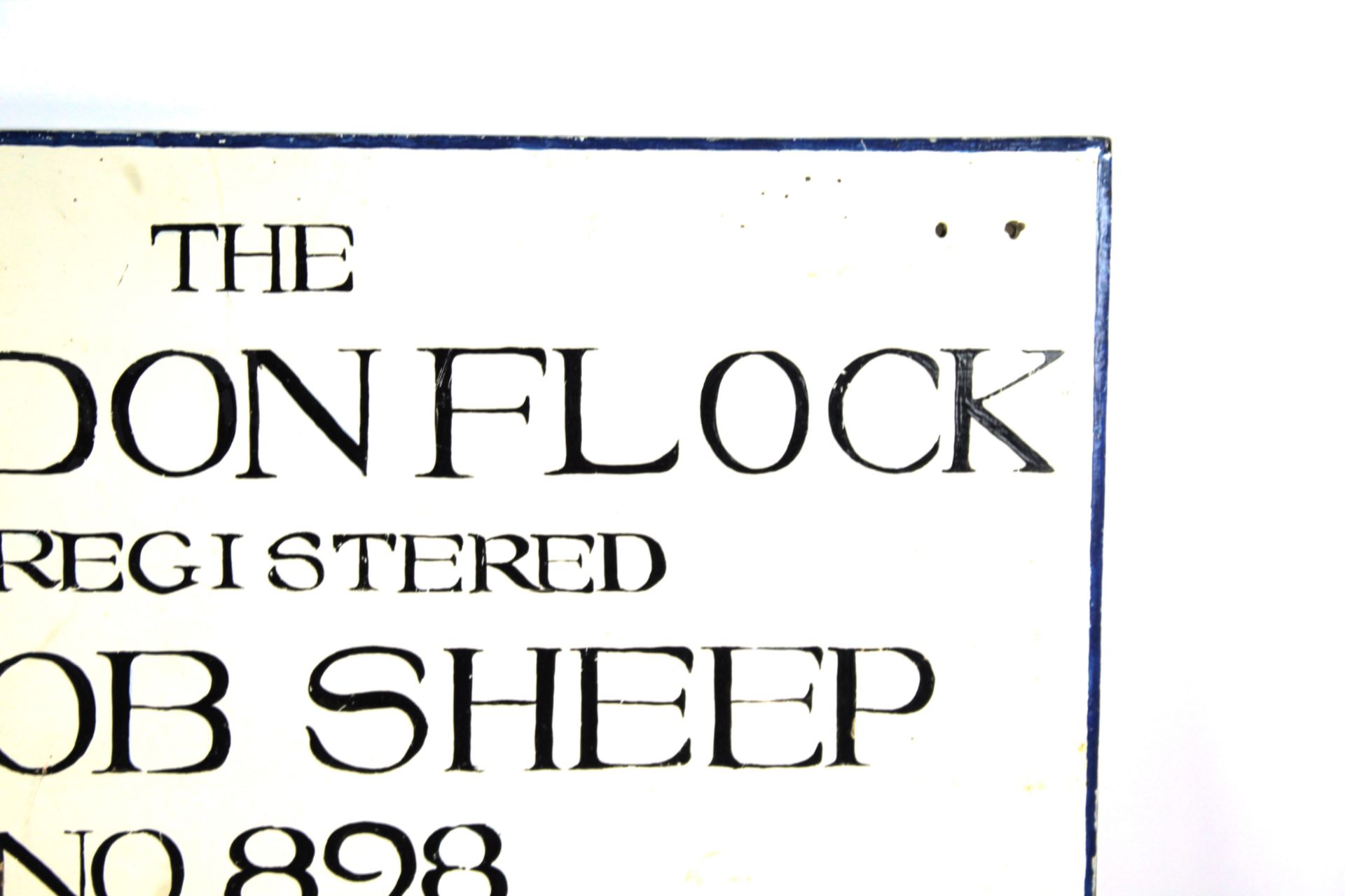 A painted wooden farm sign for the "Youldon Flock - Image 3 of 10