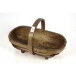 An early 20th Century bentwood garden trug